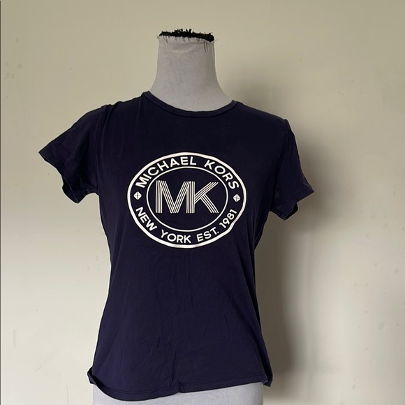 Michael Kors Blue Fitted Short Sleeve Tee - Picture 1 of 2